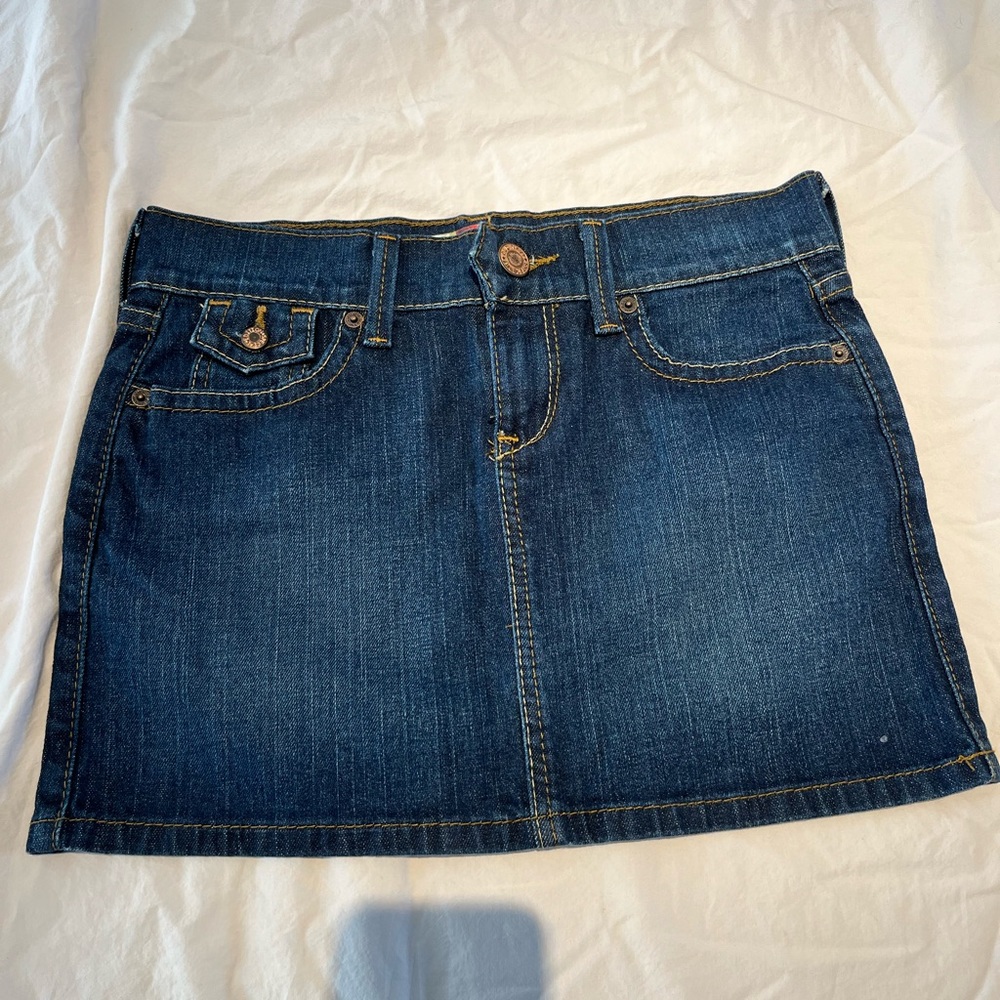 Vintage Y2K denim mini skirt